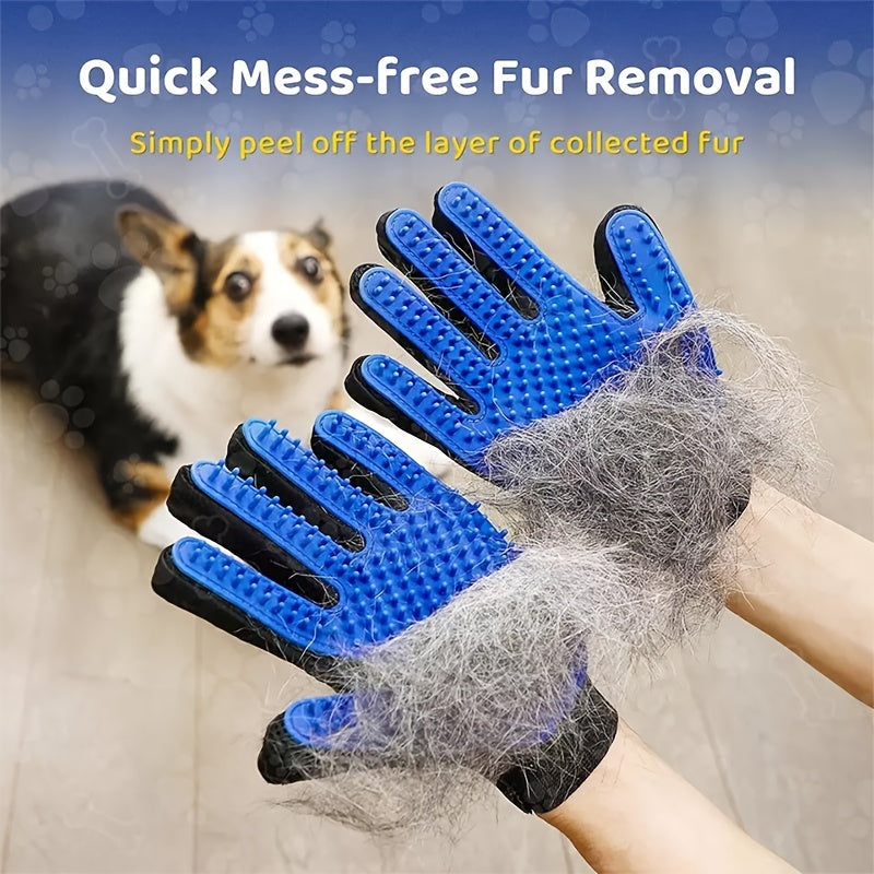 Pet Grooming Gloves for Cats & Dogs