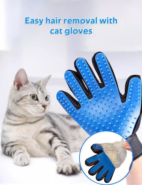 Pet Grooming Gloves for Cats & Dogs